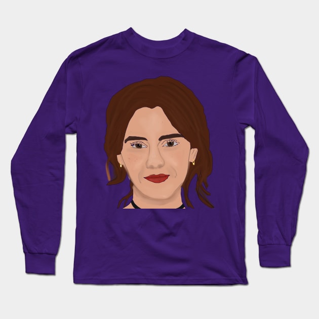 Emma Watson Long Sleeve T-Shirt by BadDrawnStuff